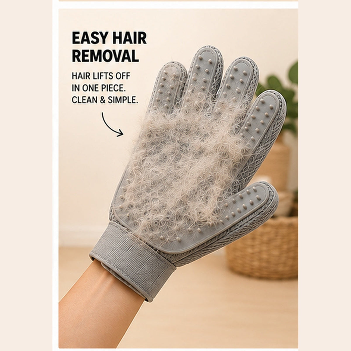 2-in-1 Pet Grooming & Deshedding Glove - Dawterson