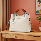Modern Two-Tone Commuter Satchel - White variant