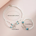 Island Romance Bohemian Beaded Heart Necklace and Bracelet Set product image