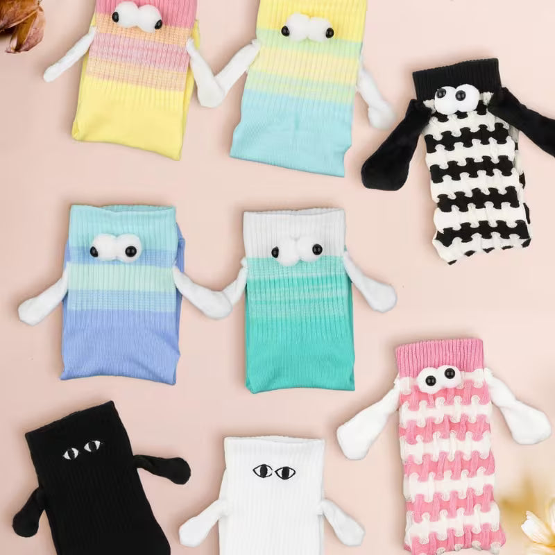 The Perfect Match: "SoleMates" Magnetic Hand-Holding Socks (8-Pack)