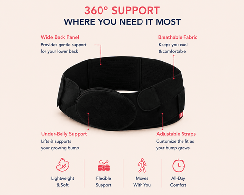 Adjustable Maternity Belly Support Belt – Everyday Comfort & Support - Dawterson