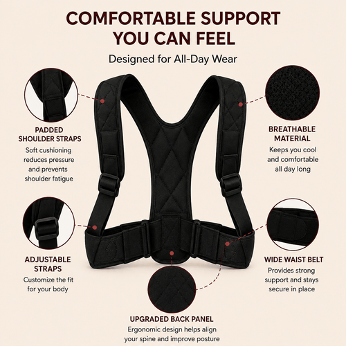 Adjustable Posture Support Brace - Dawterson