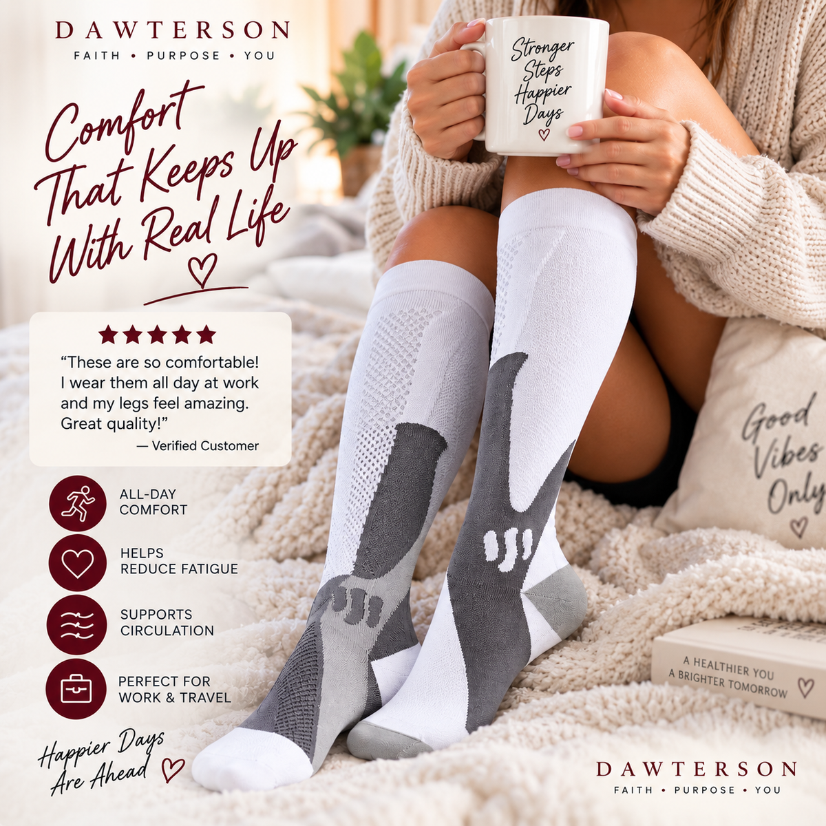 All-Day Performance Compression Socks UGC lifestyle image