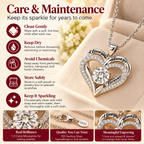 Always in My Heart Moissanite Necklace care and maintenance