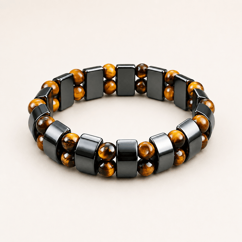 Amber Axis Tiger’s-Eye & Hematite Bracelet - Dawterson