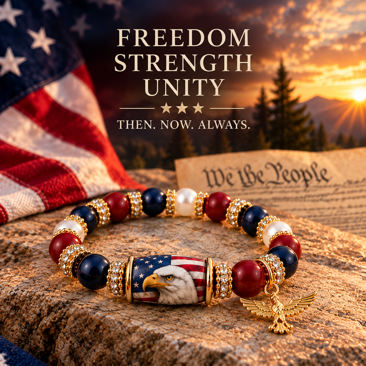 American Eagle bracelet - Freedom Strength Unity