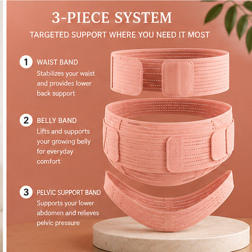 Breathable 3-Piece Maternity Support Belt - Dawterson