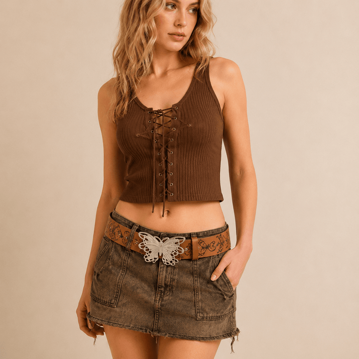 Butterfly Accent Everyday Belt - Dawterson