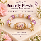 Butterfly Blessing Beaded Charm Bracelet hero image with faith hope and new beginnings