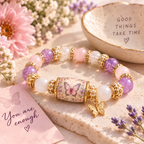 Bloom & Believe Butterfly Charm Bracelet with floral styling and encouraging message