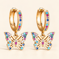 Butterfly Confetti Hoop Earrings true product image