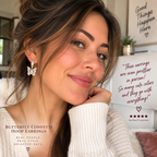 Butterfly Confetti Hoop Earrings UGC lifestyle image