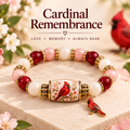 Cardinal Remembrance Beaded Bracelet - Love Memory Always Near