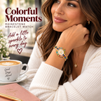 Colorful Moments Rhinestone Bracelet Watch lifestyle wrist image