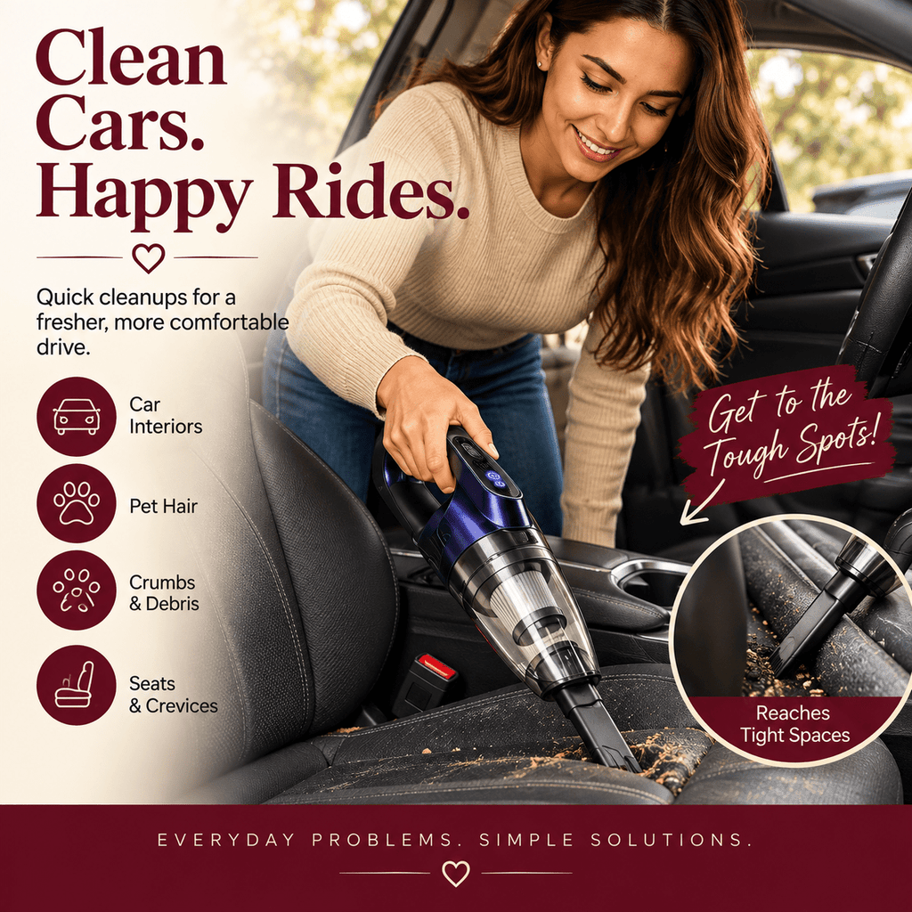 Cordless 6000Pa Handheld Car & Pet Vacuum - Dawterson