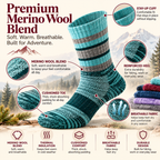 Cozy Merino Wool Hiking Socks premium features and cushioning