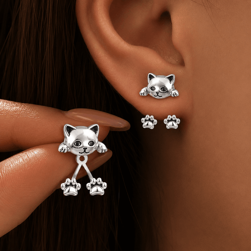 Curiosity's Claw: "Peek-a-Boo" Cat Earrings - Dawterson