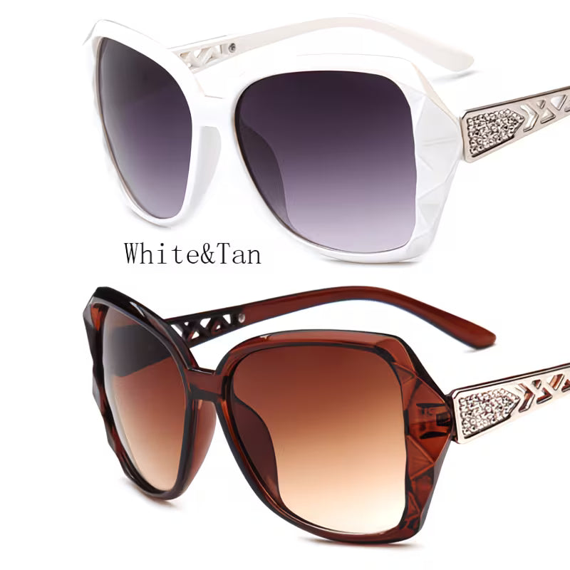 Bella Facet Oversized Square Sunglasses