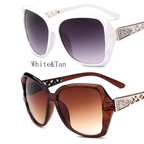 Bella Facet Oversized Square Sunglasses