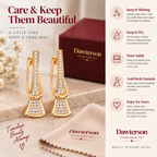 Care guide for Golden Glow crystal drop earrings