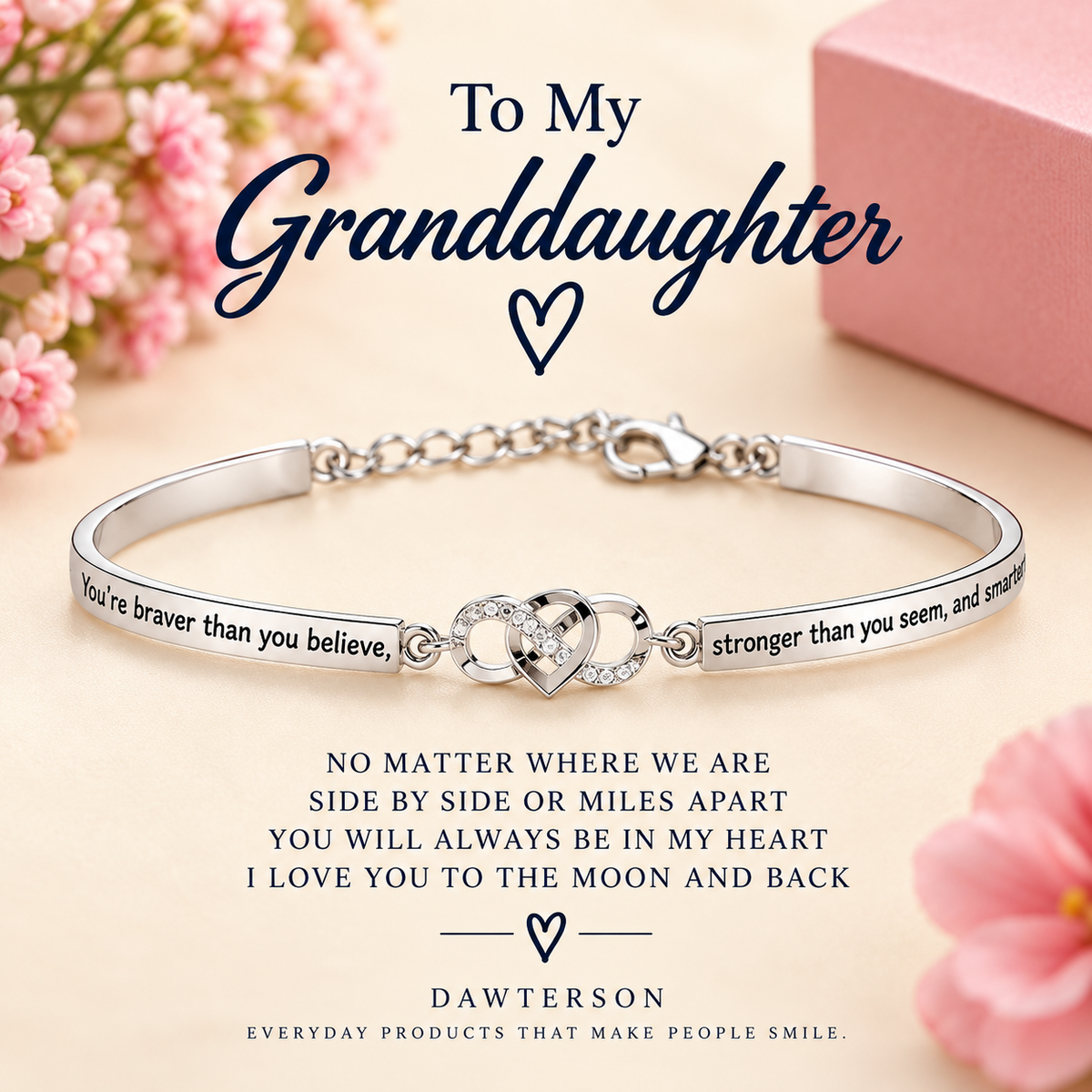 Always With You Granddaughter Infinity Heart Bracelet - sentimental product image