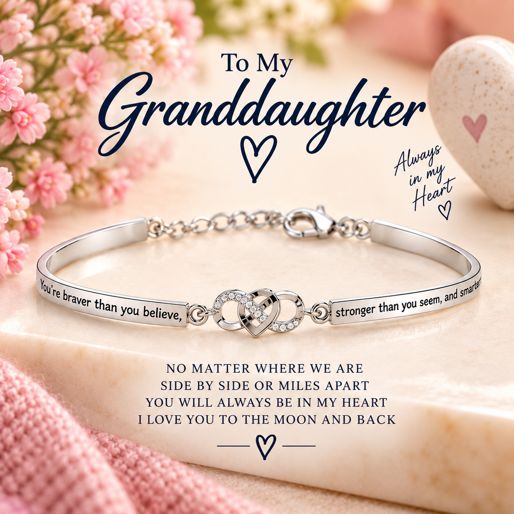 Always With You Granddaughter Infinity Heart Bracelet - no-box hero image