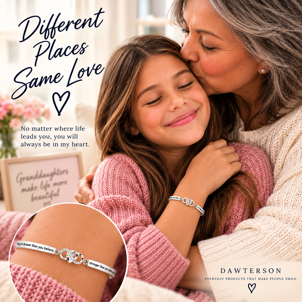 Always With You Granddaughter Infinity Heart Bracelet - corrected grandmother and granddaughter lifestyle image
