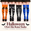 Halloween Over-the-Knee Socks 4-Pair Set - four designs