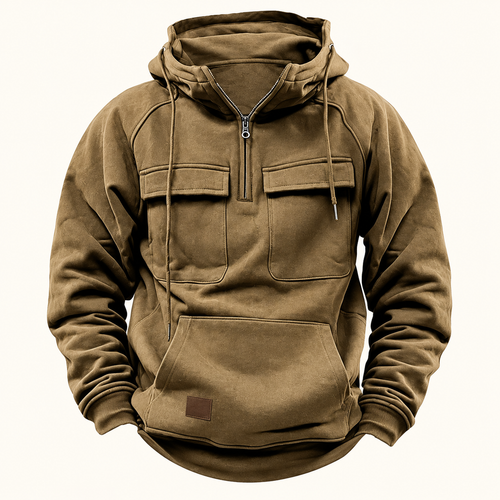 Men's Heritage Utility Pullover Hoodie in Khaki