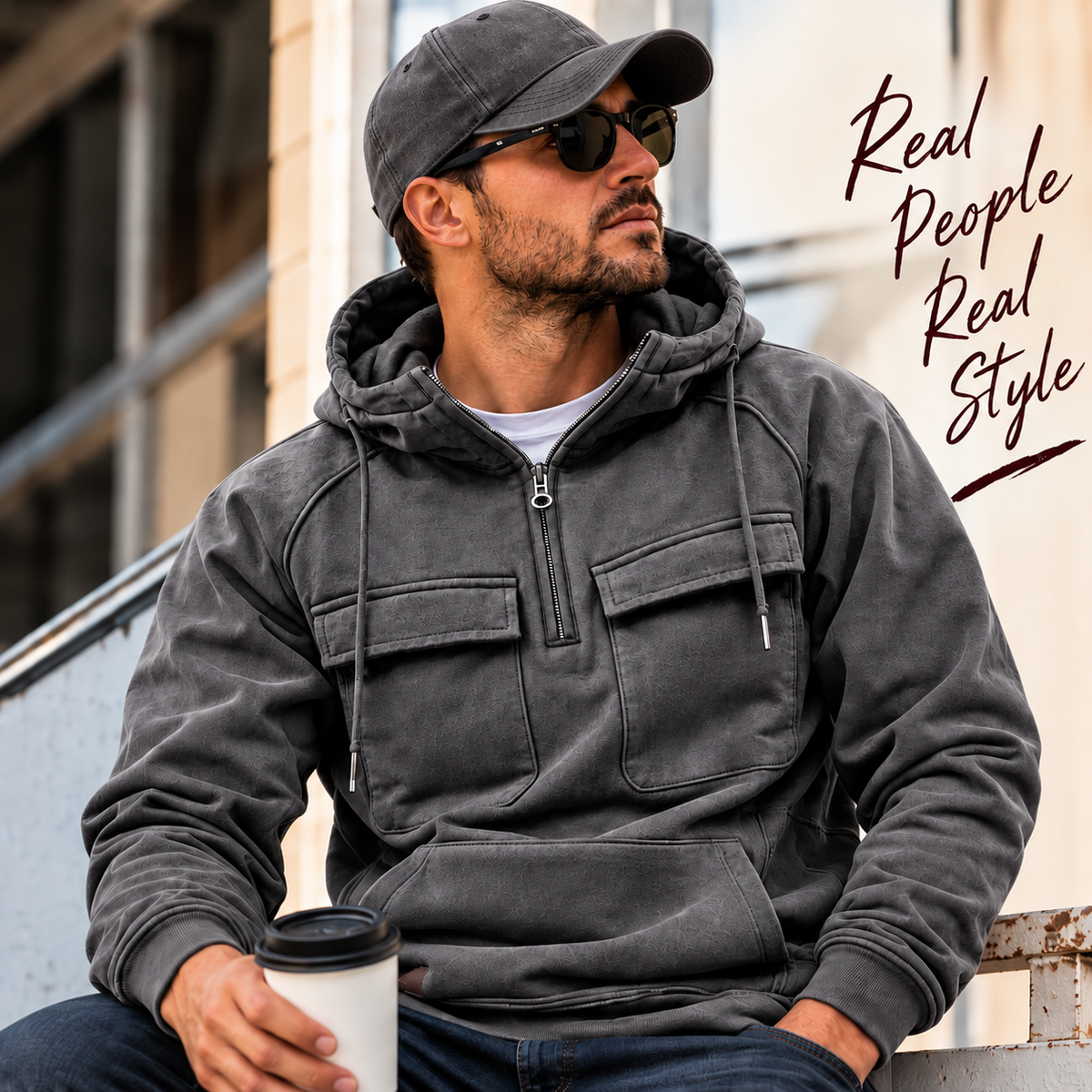 Men's Heritage Utility Pullover Hoodie — Real People Real Style