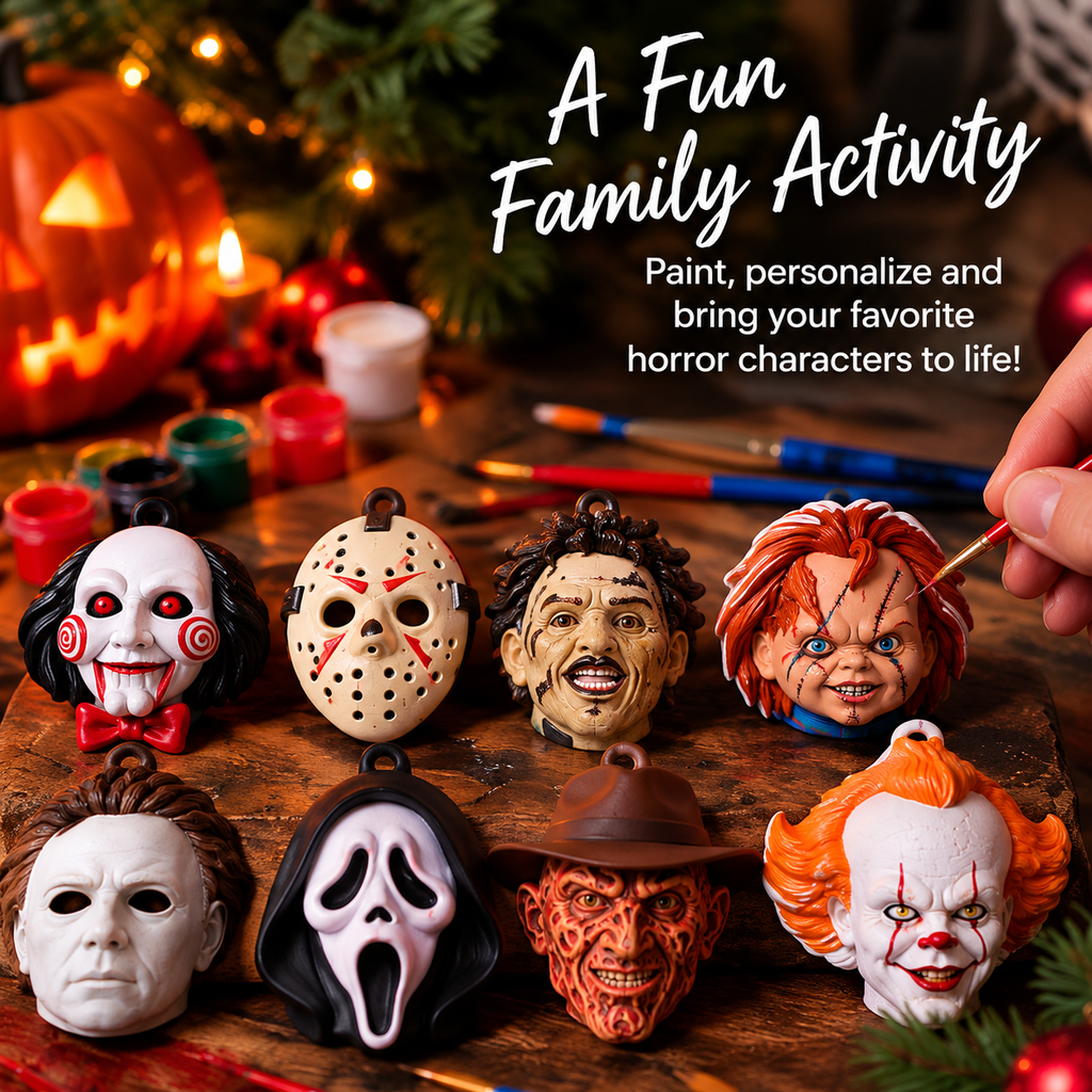 Horror ornament set fun family painting activity