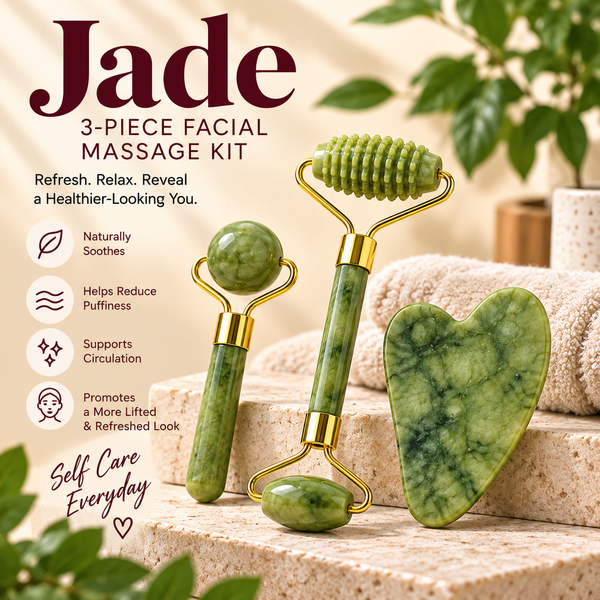 Jade  3-Piece Facial Massage Kit