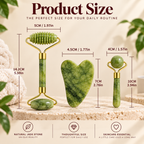 Jade 3-Piece Facial Massage Kit product size infographic
