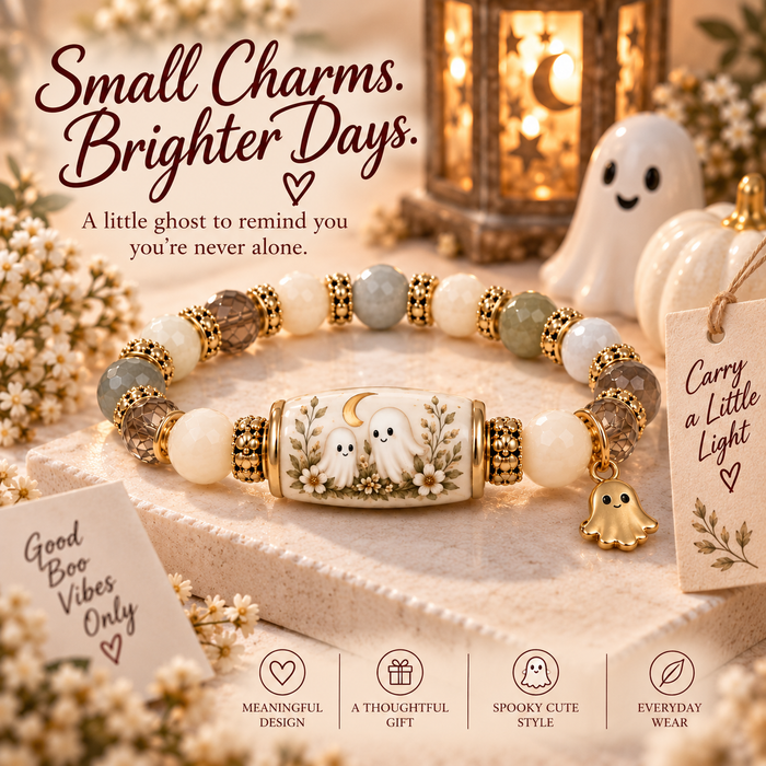 Little Ghosts, Big Meaning Beaded Bracelet