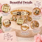 Love & Bloom Charm Bracelet Watch beautiful details feature image