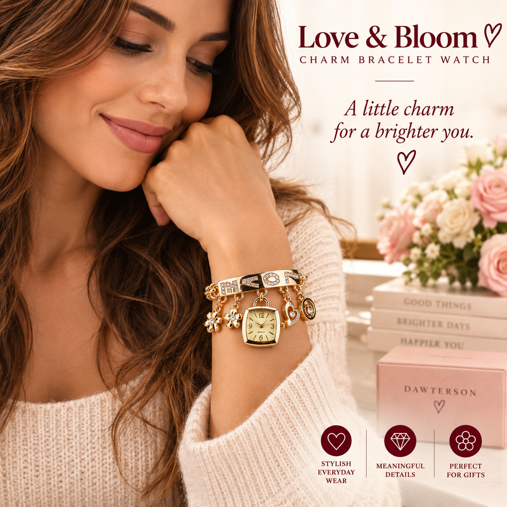 Love & Bloom Charm Bracelet Watch lifestyle model image