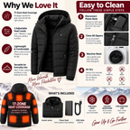 Men's 17-Zone Hooded Heated Jacket why we love it and care guide