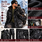 Men’s ArcticGuard two-piece fleece set cold-weather features and utility details