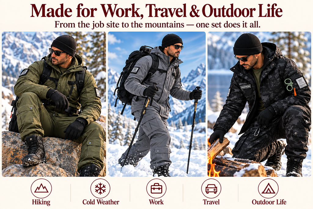 Men’s ArcticGuard two-piece winter set for hiking, cold weather, work, travel and outdoor life