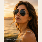 Metallic Aviator UV400 Sunglasses - Dawterson