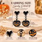 Midnight Pumpkin earrings size and detail guide