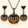 Midnight Pumpkin Necklace and Earrings Set hero image