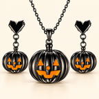 Midnight Pumpkin Necklace and Earrings Set hero image