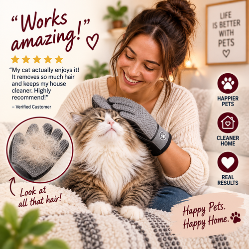 2-in-1 Pet Grooming & Deshedding Glove UGC lifestyle image