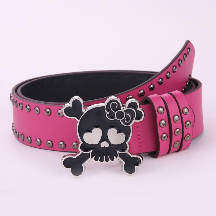 Punk Rivet Skull Statement Belt - Dawterson