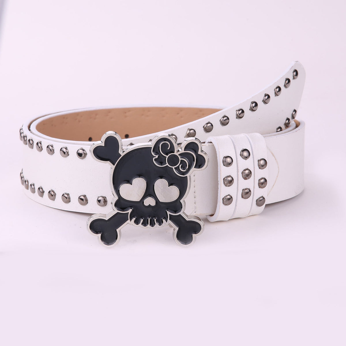 Punk Rivet Skull Statement Belt - Dawterson