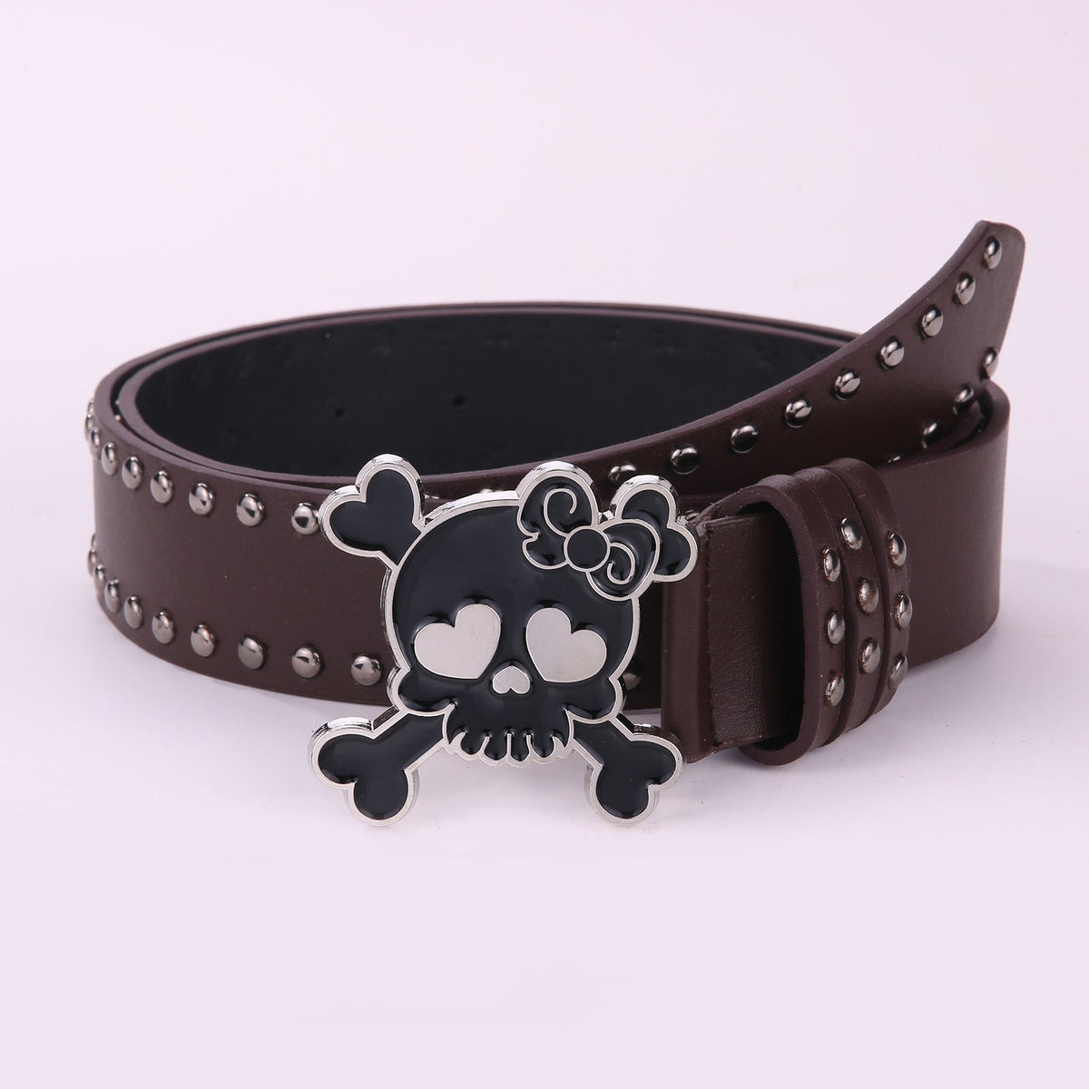 Punk Rivet Skull Statement Belt - Dawterson