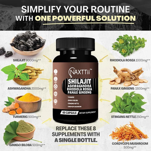 Pure Shilajit Vitality Complex – Natural Energy, Stamina & Daily Wellness Support | 60 Capsules - Dawterson