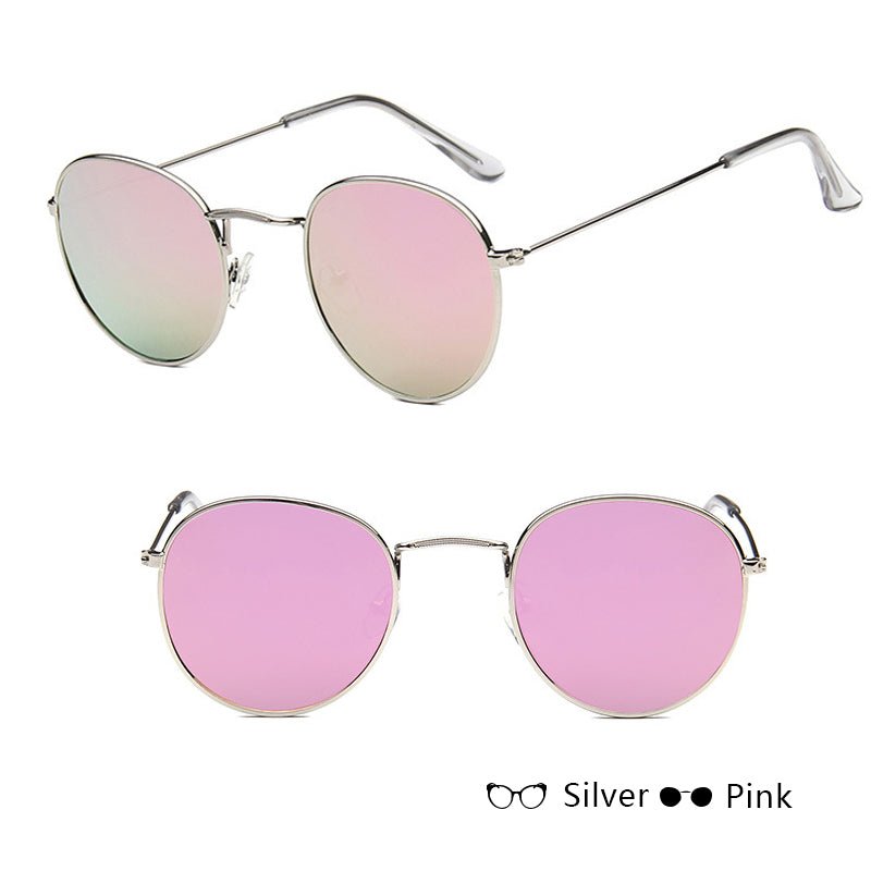 Retro Round Metal-Frame Sunglasses - Dawterson