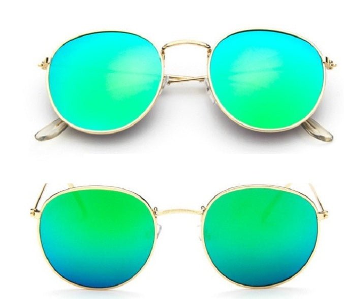 Retro Round Metal-Frame Sunglasses - Dawterson